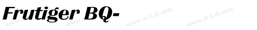 Frutiger BQ字体转换